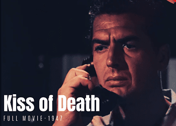 Poster | Kiss of Death - 1947 | film noir | Colorized Movie | Victor Mature, Brian Donlevy, and Coleen Gray