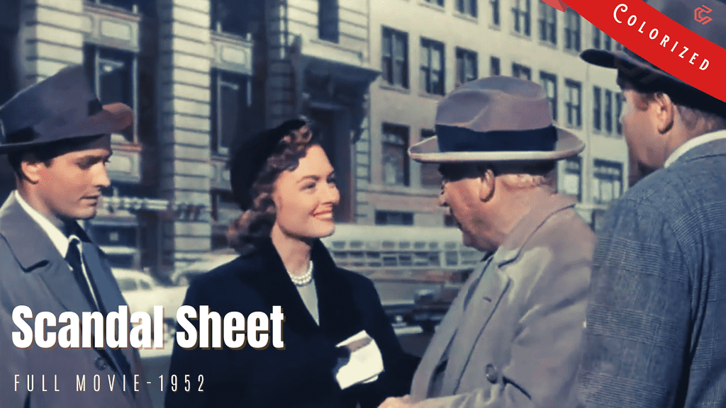 Scandal Sheet 1952 | Film Noir | Colorized | Full Movie | Broderick Crawford, Donna Reed | Colorized CInema
