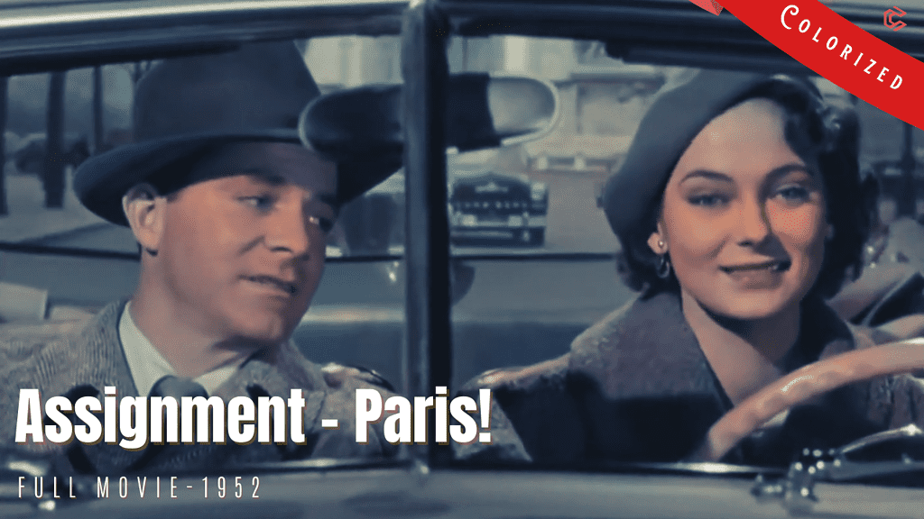 Assignment – Paris! 1952 | Cold War film noir | Colorized | Full Movie | Dana Andrews, Märta Torén | Colorized Cinema