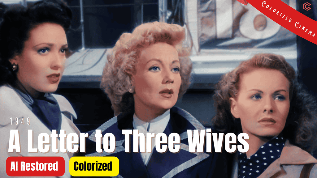 [Colorized Work] A Letter to Three Wives (1949) | Subtitle Included | Jeanne Crain, Linda Darnell, Ann Sothern
