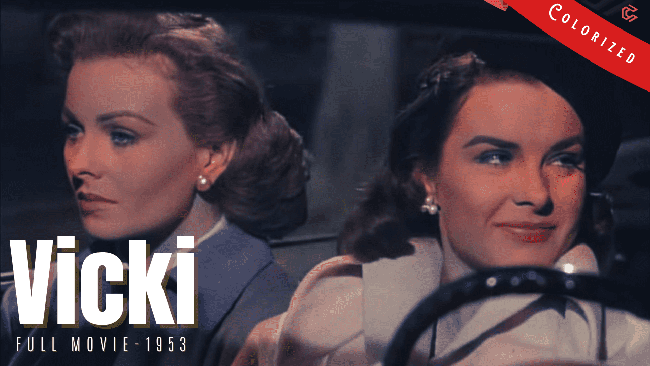 Vicki 1953 | Film Noir | Colorized | Full Movie | Jeanne Crain, Jean Peters, Elliott Reid | Colorized Cinema C