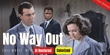 No Way Out (1950) | Colorized | Subtitled | Richard Widmark, Linda Darnell | Film Noir | Colorized CInema C