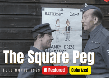 The Square Peg (1959) | Colorized | Subtitled | Norman Wisdom | British War Comedy Film | Colorized Cinema C