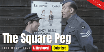 The Square Peg (1959) | Colorized | Subtitled | Norman Wisdom | British War Comedy Film | Colorized Cinema C