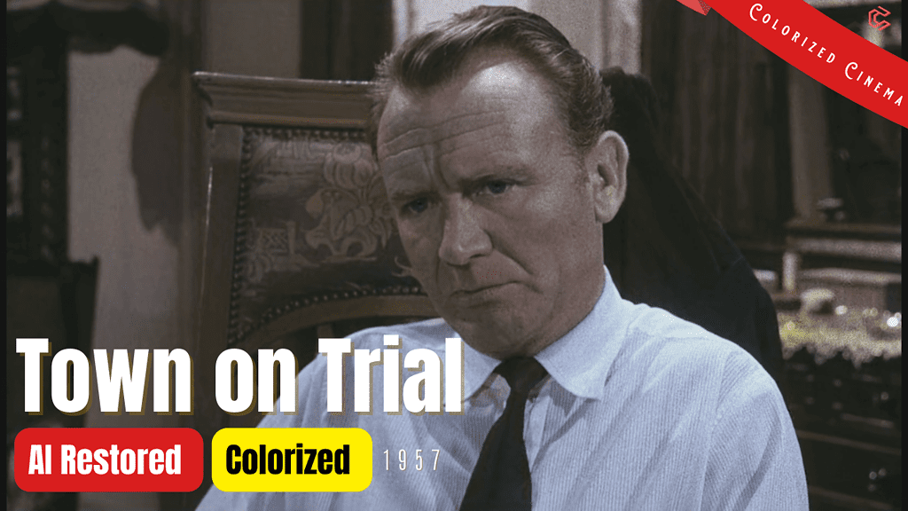 Town On Trial (1957) | Colorized | Subtitled | John Mills, Charles Coburn | British mystery film | Colorized Cinema C
