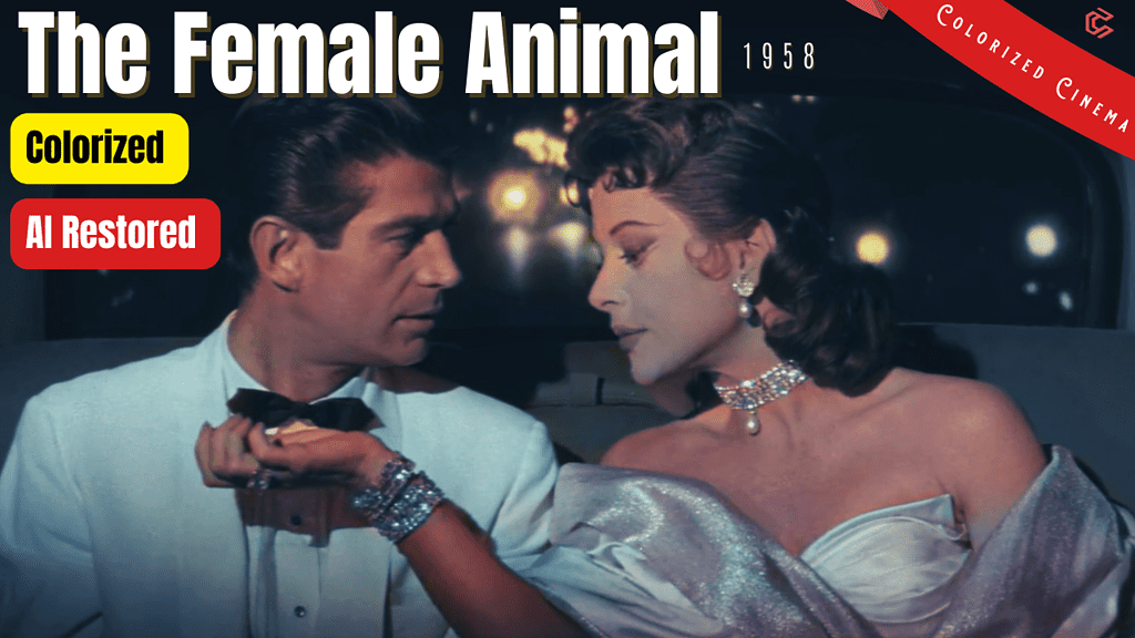 The Female Animal (1958) | Colorized | Subtitled | Hedy Lamarr, George Nader | Film Noir Drama | Colorized Cinema C