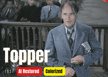 Topper (1937) | Colorized | Subtitled | Cary Grant, Constance Bennett | Supernatural Comedy | Colorized Cinema C