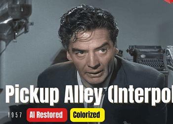 Pickup Alley (Interpol) 1957 | Colorized | Subtitled | Victor Mature | British Crime Film Noir | Colorized Cinema C