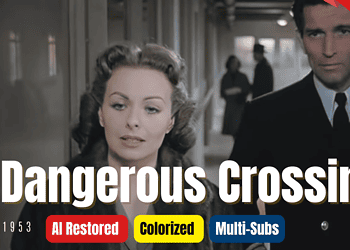 Dangerous Crossing (1953) | Colorized | Jeanne Crain, Michael Rennie | Film Noir Mystery | Subtitles