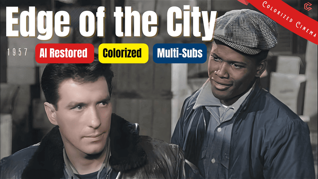 Edge of the City 1957 - Colorized Full Movie: A Gripping Film Noir Drama | Subtitles