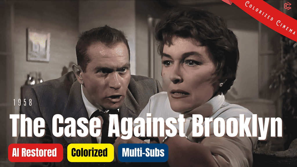 Film Noir Crime | The Case Against Brooklyn 1958 | Colorized | Darren McGavin | Subtitles