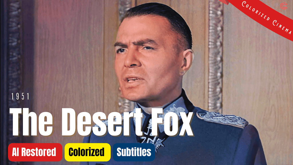 The Desert Fox: The Story of Rommel 1951 | Colorized | James Mason | War Biography | Subtitles