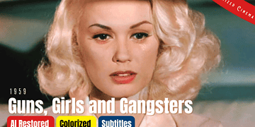 Colorized Full Movie - Guns Girls And Gangsters 1959 | Mamie Van Doren | Film Noir Crime | Subtitles