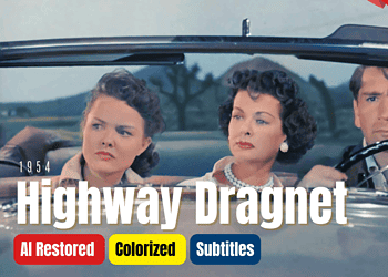 'Highway Dragnet' 1954: Colorized Film Noir Featuring Richard Conte & Joan Bennett | Subtitles