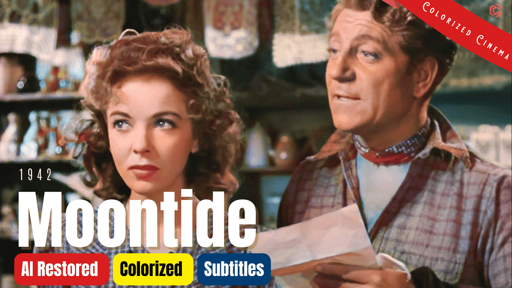 Colorized Full Movie Of Moontide 1942 With Jean Gabin And Ida Lupino | Romantic Drama With Subtitles