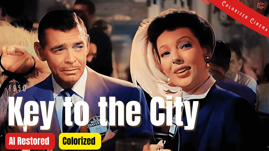 "Key To The City" (1950) - Colorized Full Movie | Clark Gable & Loretta Young | Comedy | Subtitles